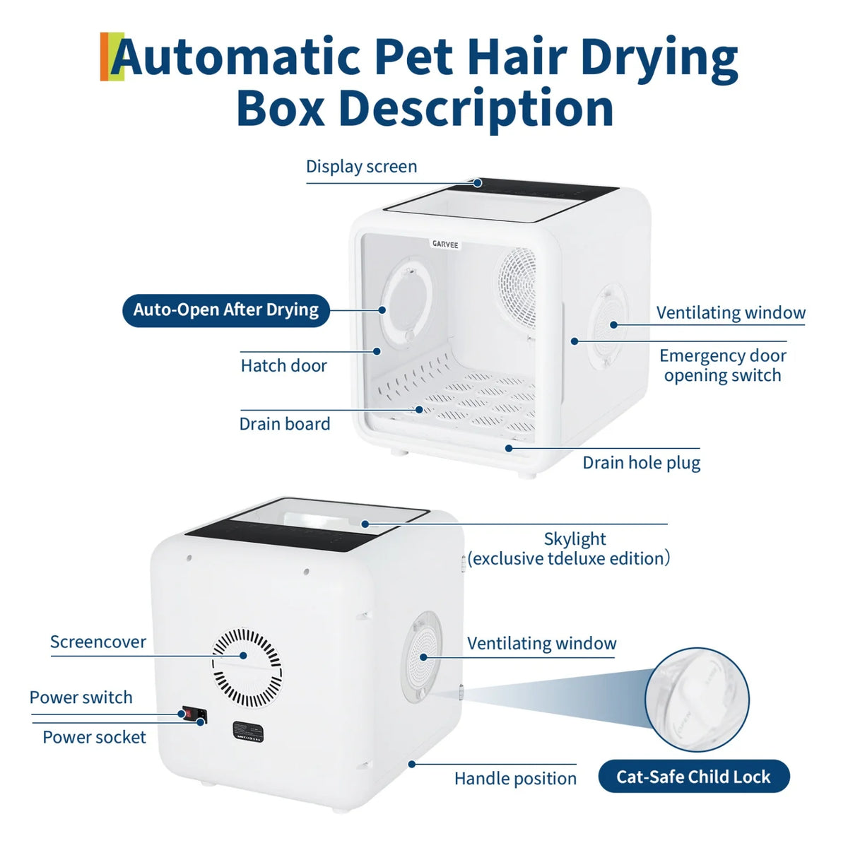 HiMISS 360 Automatic Pet Drying Box With Smart Temperature Control