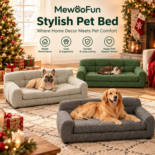 Breathable Linen Pet Sofa With Backrests And Armrests For Dogs