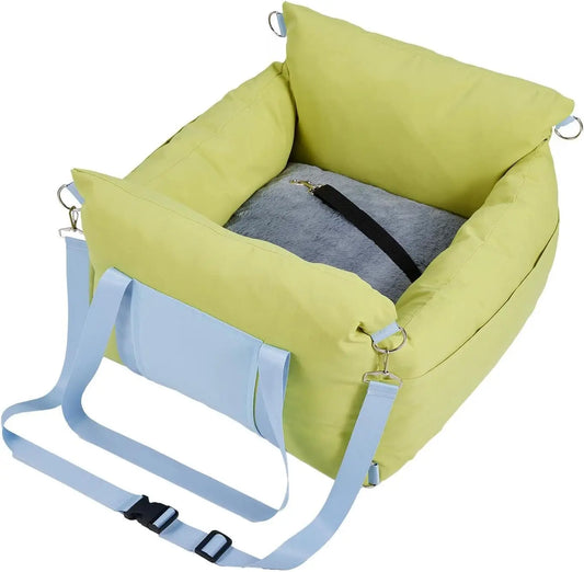 HiMISS Waterproof Dog Car Seat Booster Safety Tether Storage Pockets