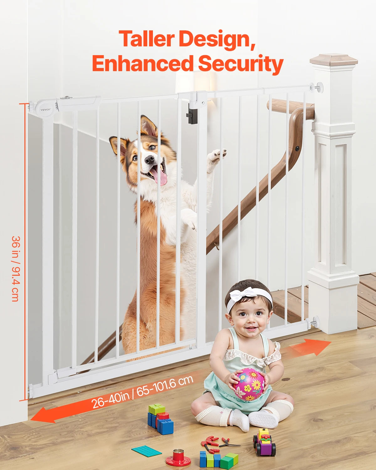 SucceBuy Pressure Mount Easy Step Baby Pet Safety Gate