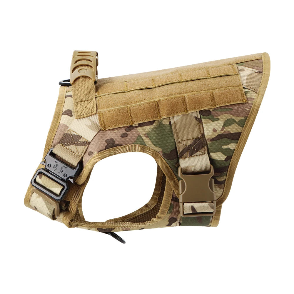 Petravel Tactical Dog Harness Leash Set for Military Pets