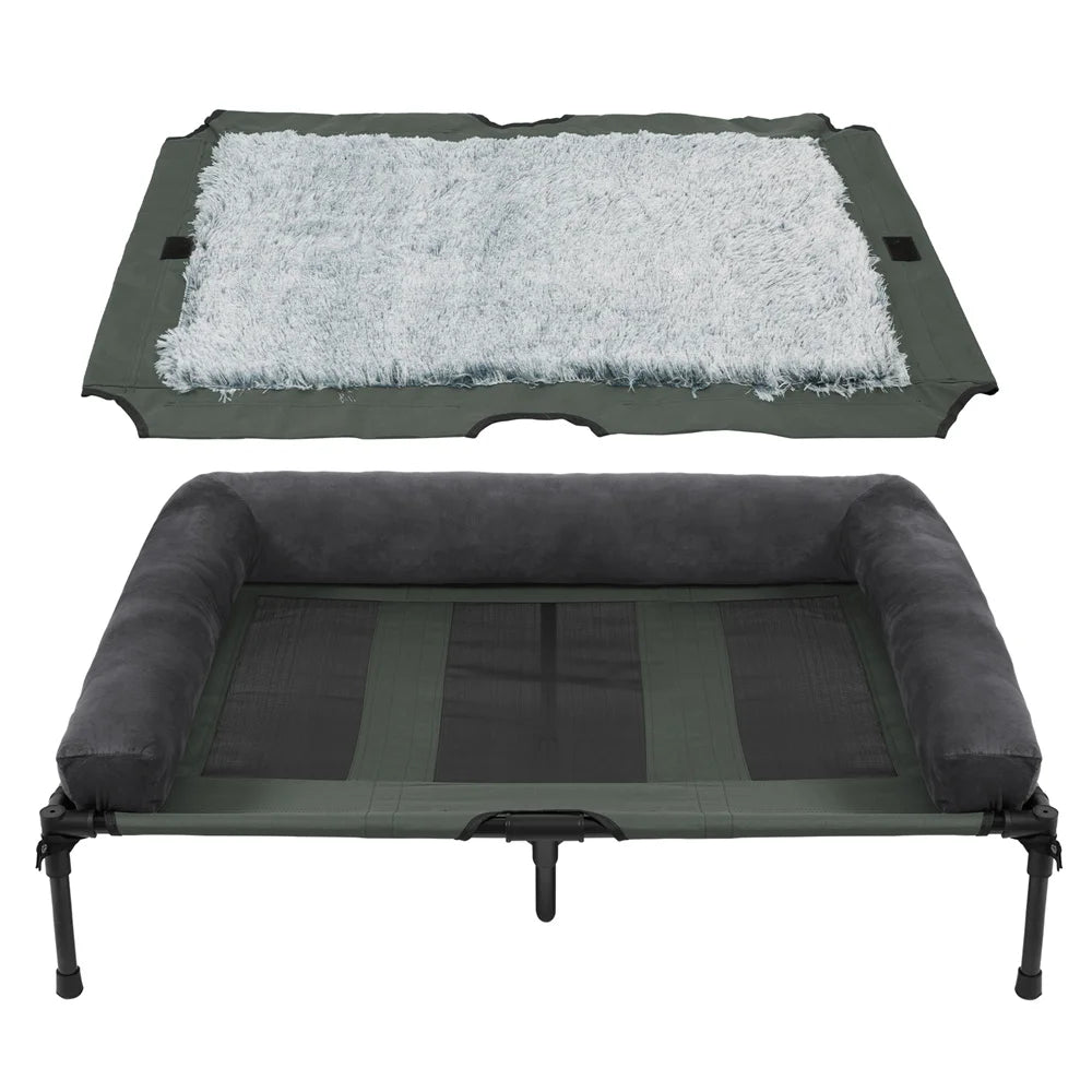 Borwart Elevated Dog Bed With Breathable Mesh Cooling Platform