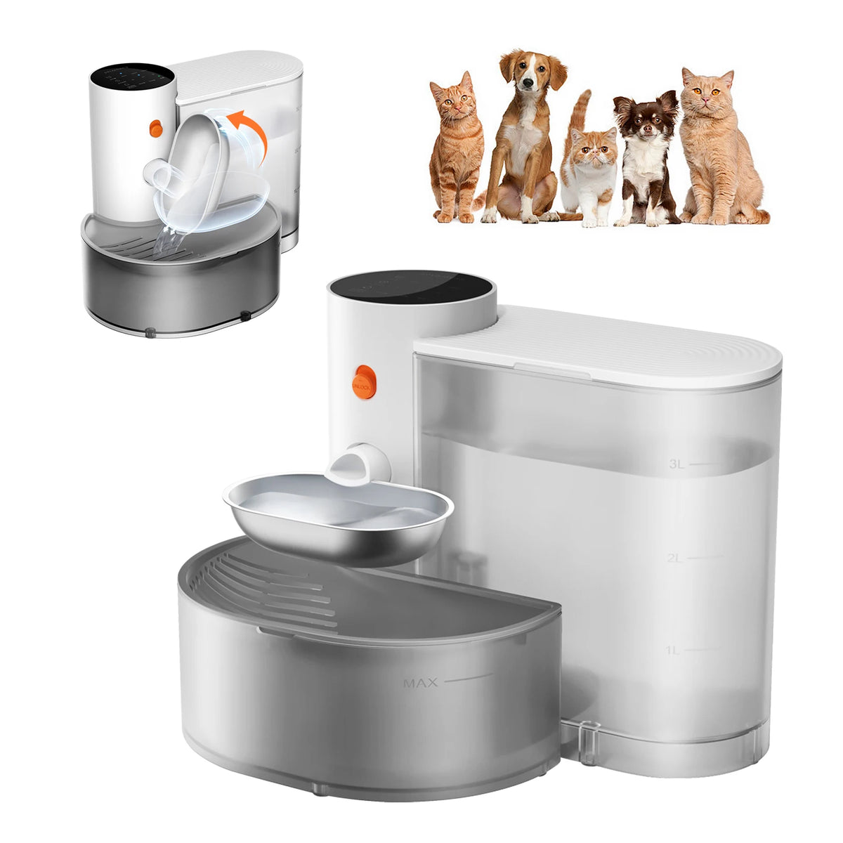 Petgravity Automatic Stainless Steel Cat Water Dispenser
