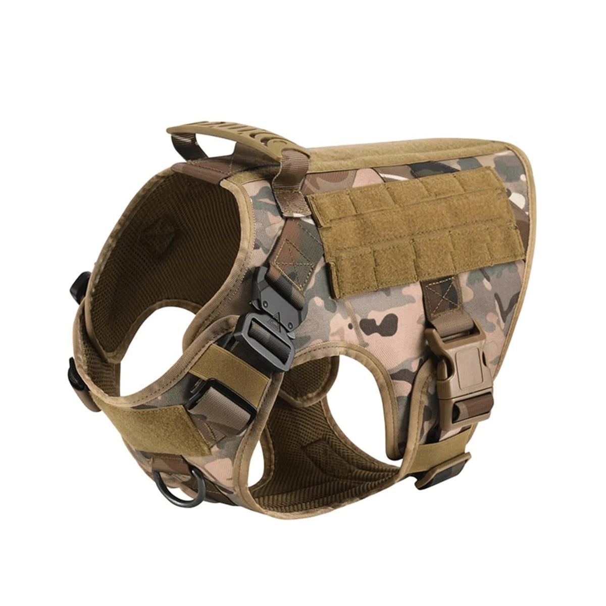 Petravel Tactical Dog Harness Padded Quick Release Buckle Design