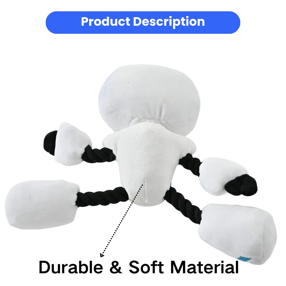 Interactive Plush Dog Toys Squeaky Chew Tugs For Puppies