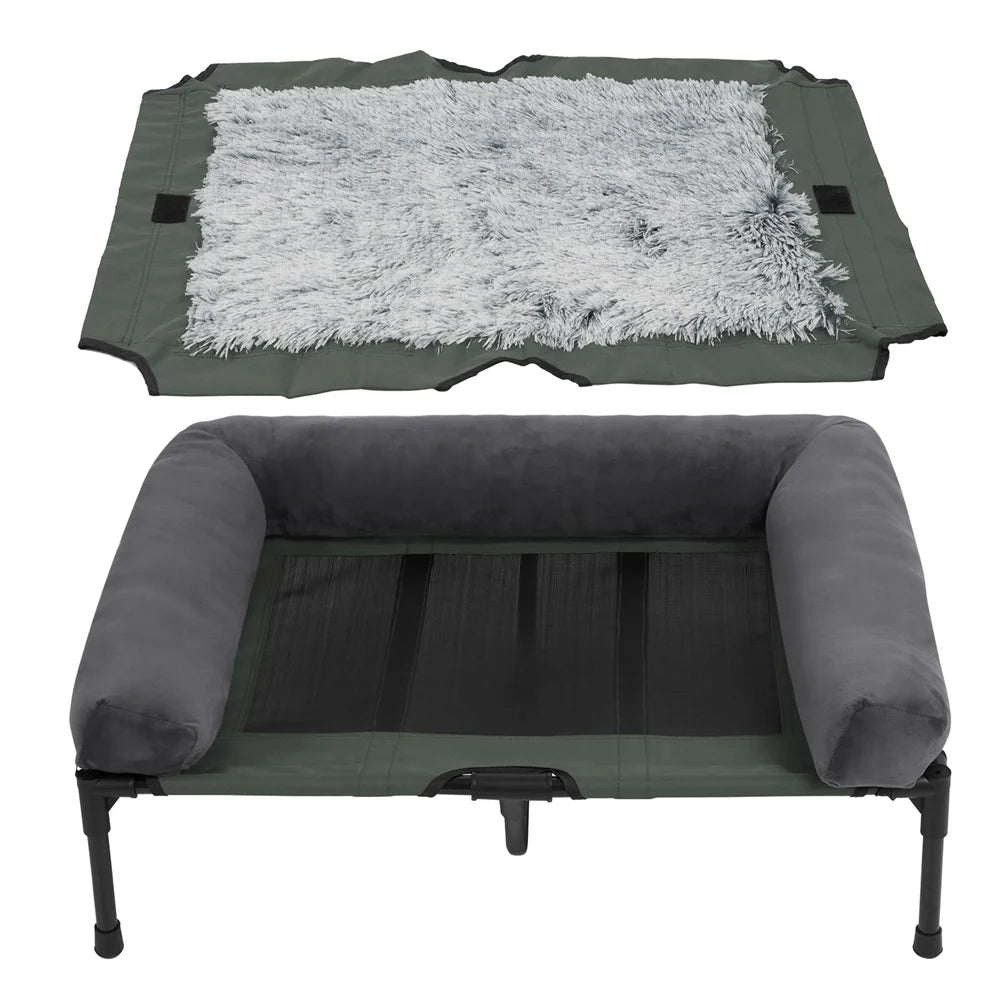Borwart Elevated Dog Bed With Breathable Mesh Cooling Platform