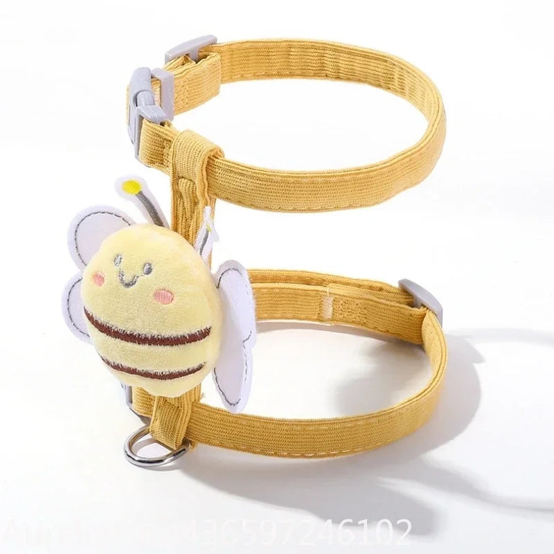 Adjustable Pet Harness Collar Leash Set For Cats And Dogs