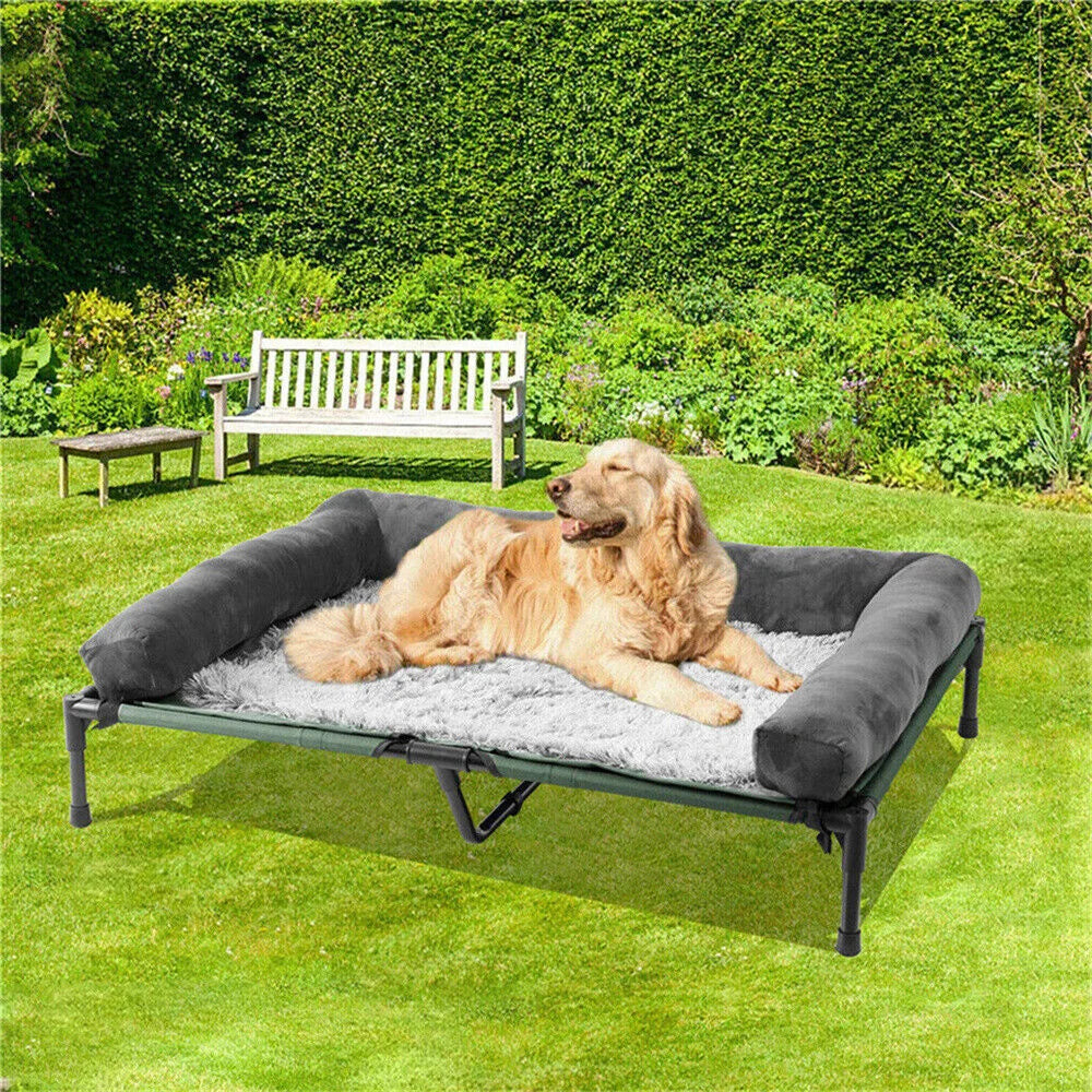 Borwart Elevated Dog Bed With Breathable Mesh Cooling Platform