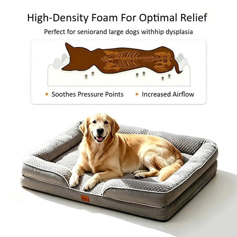 Waterproof Memory Foam Orthopedic Dog Bed With Non Slip Base