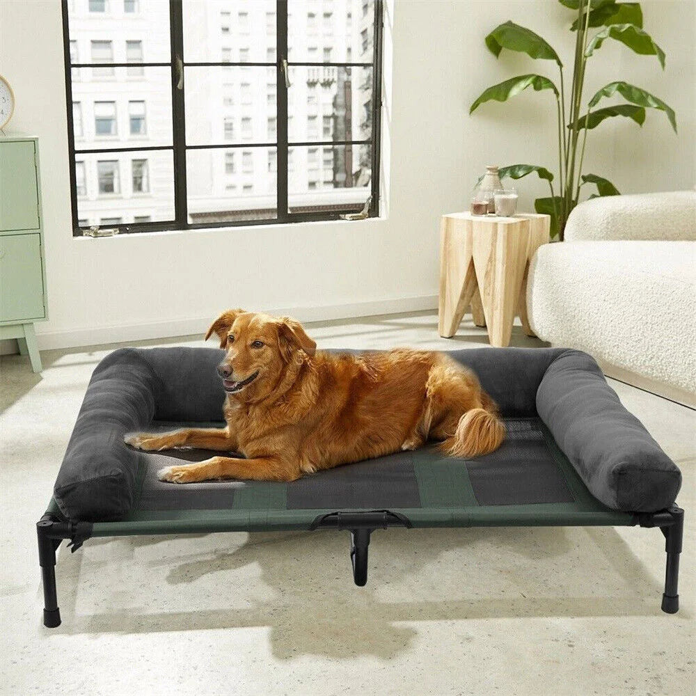 Borwart Elevated Dog Bed With Breathable Mesh Cooling Platform