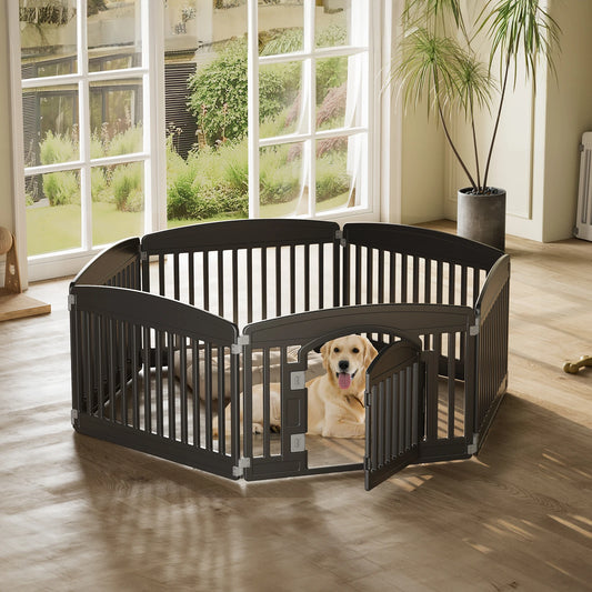 JHK Plastic Six Panel Dog Playpen For Indoor Outdoor Use