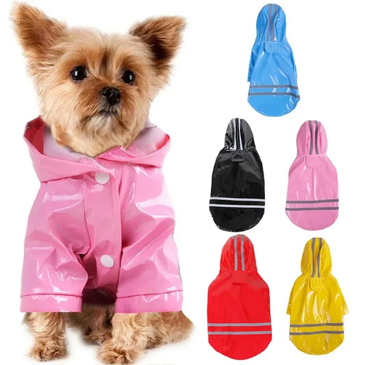 Waterproof Reflective Dog Raincoat Jacket for Small Dogs and Cats