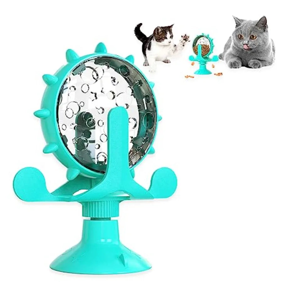 Interactive Rotating Treat Dispenser Toy For Cats And Dogs