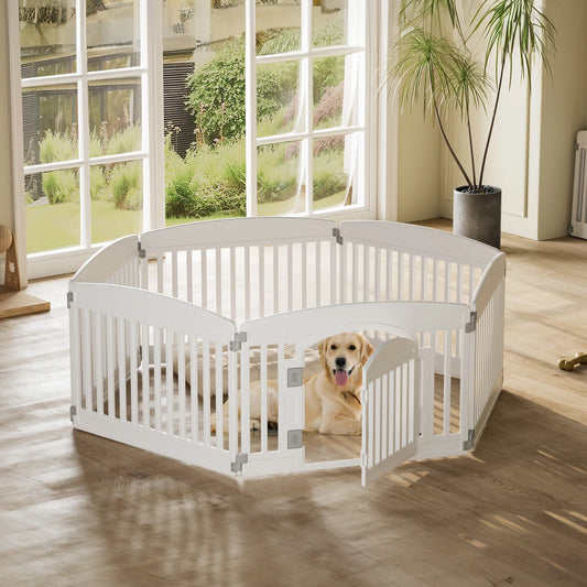JHK Durable Plastic Dog Playpen For Indoor And Outdoor Use