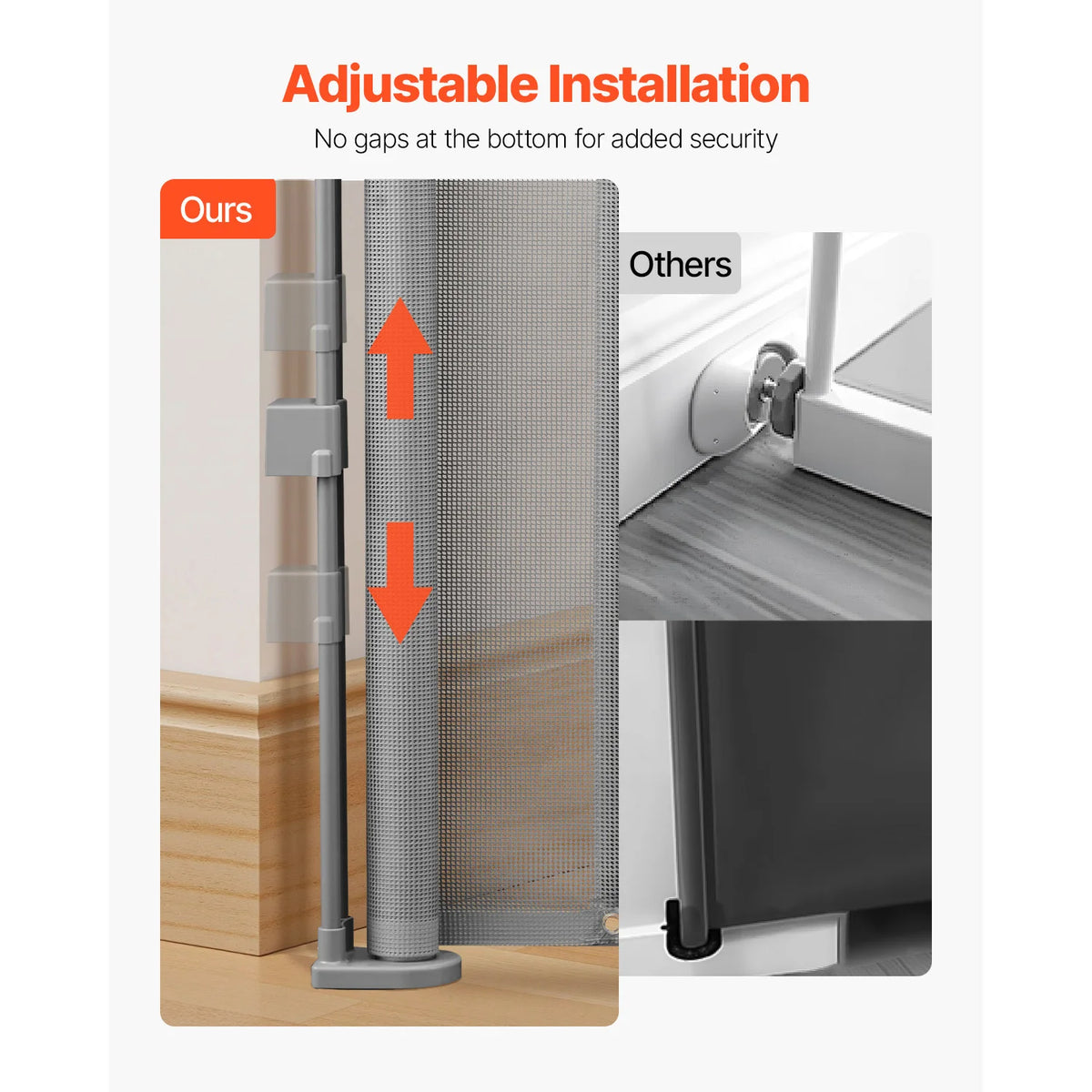 SucceBuy Retractable Mesh Barrier Gate For Children And Pets