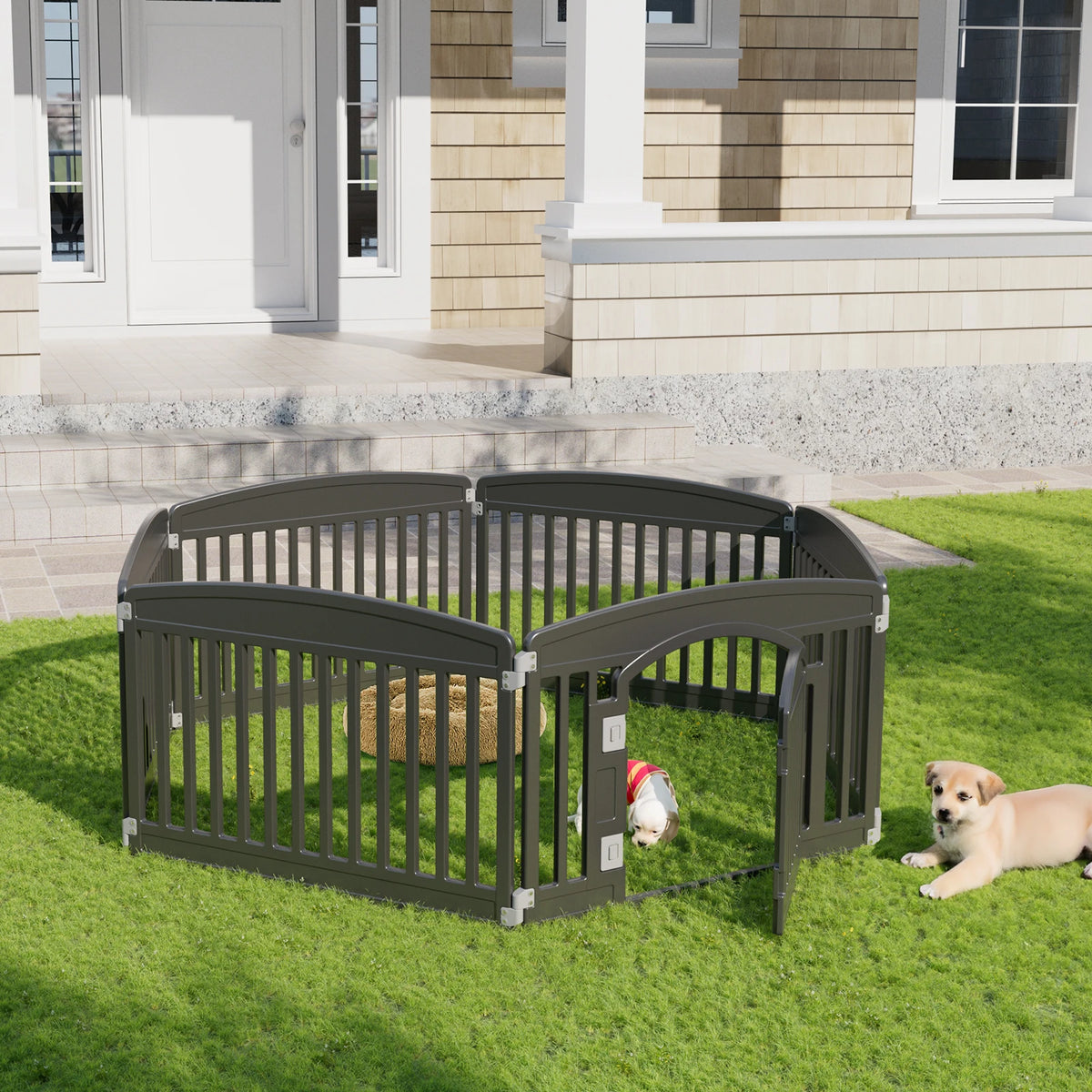 JHK Expandable Dog Playpen Portable Pet Fence For Home