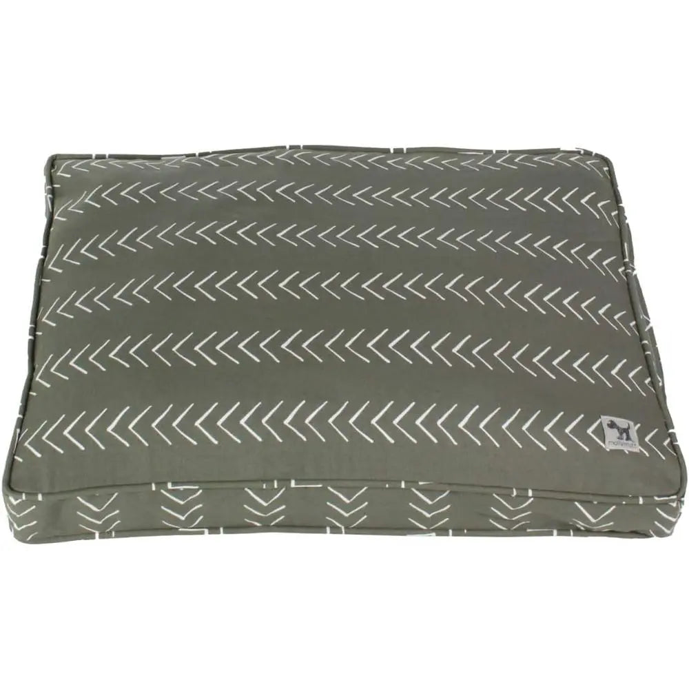 Organic Cotton Canvas Dog Crate Pad With Natural Wool Fill