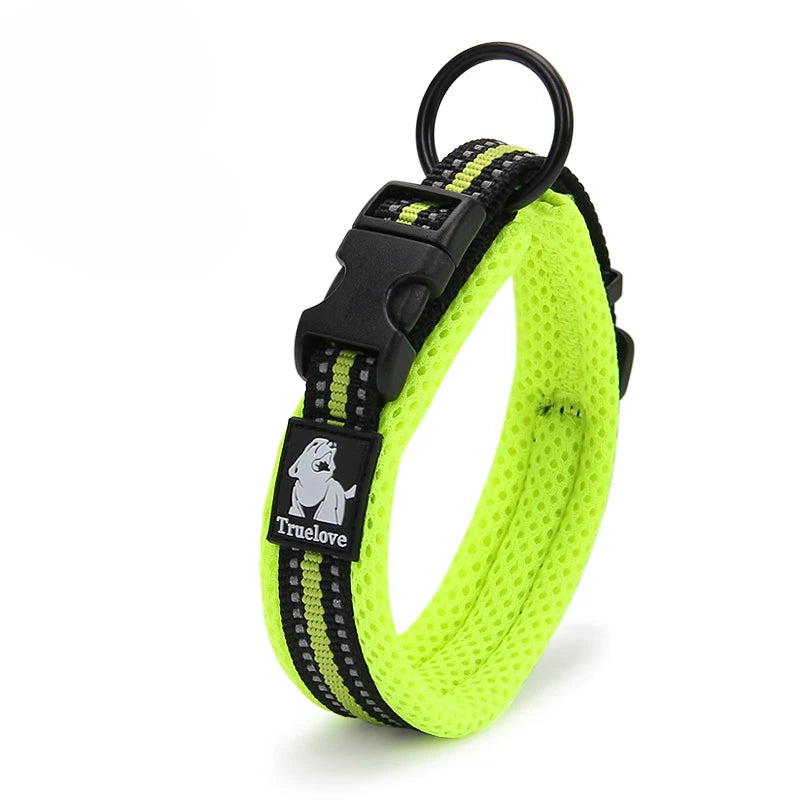 Winhyepet Padded Reflective Dog Collar With Comfortable Nylon Strap