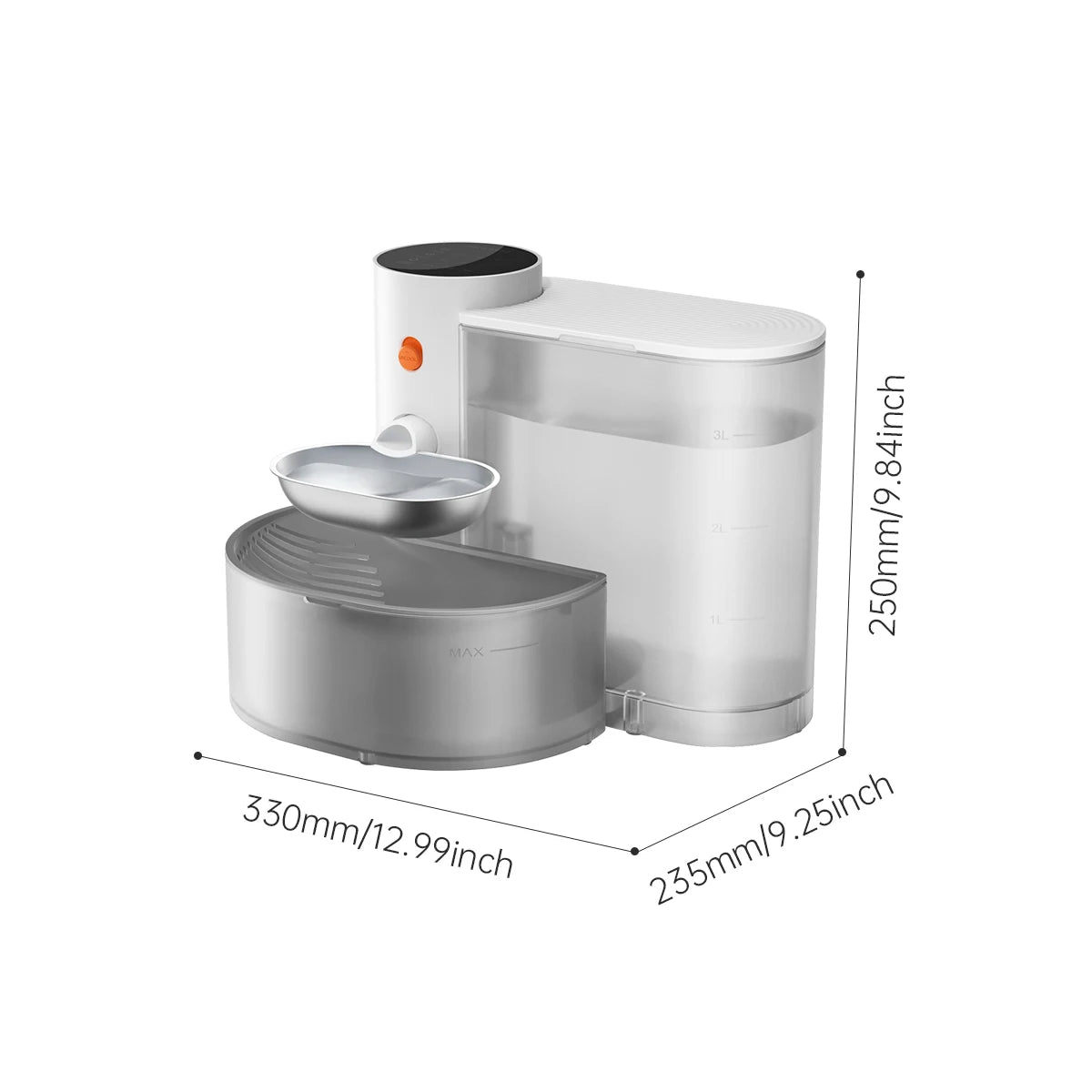 Booteely Automatic Wireless Stainless Steel Pet Water Dispenser