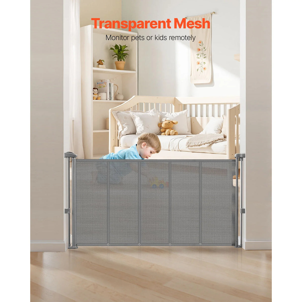 SucceBuy Retractable Mesh Barrier Gate For Children And Pets