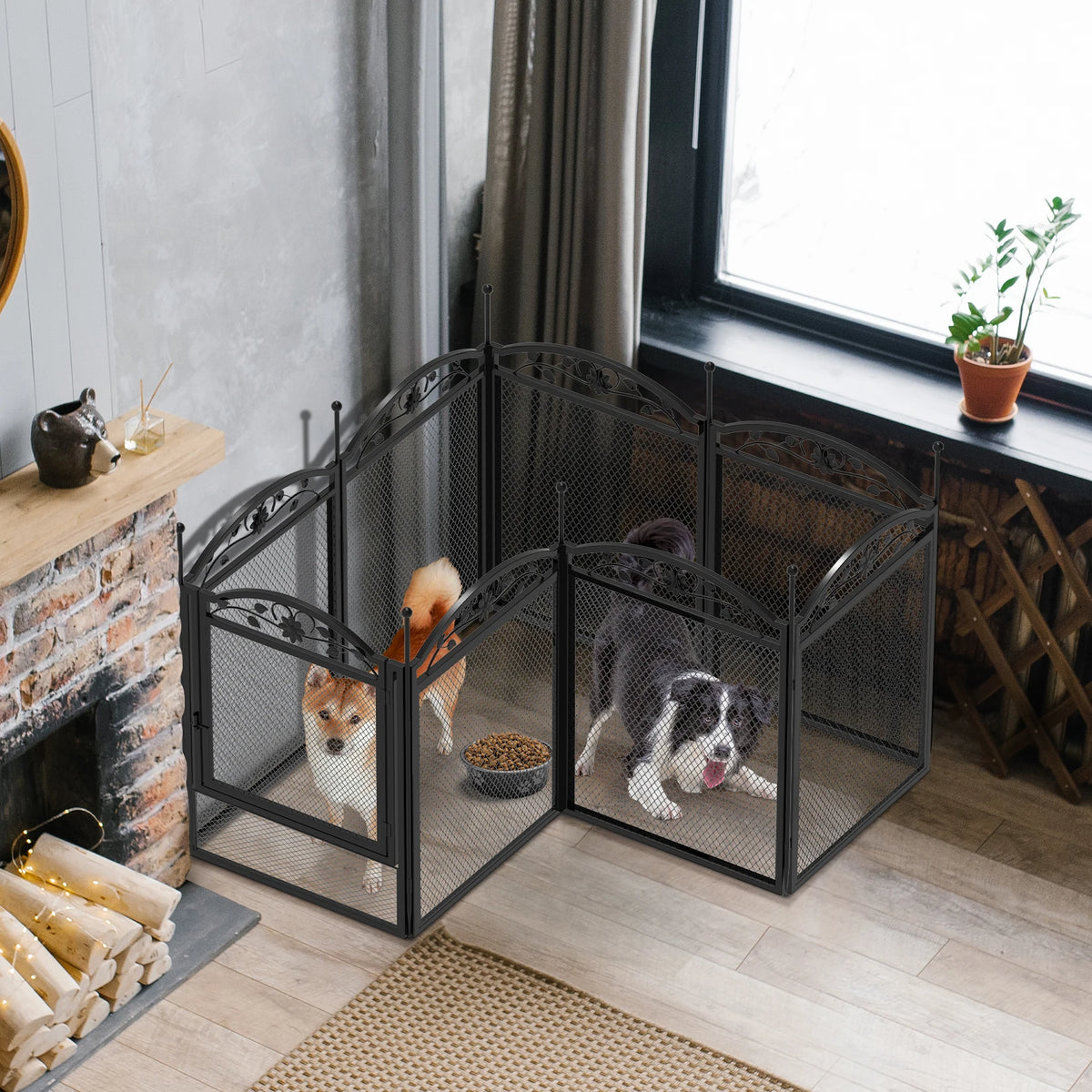 Bingopaw Heavy Duty 8 Panel Metal Dog Playpen Indoor Outdoor