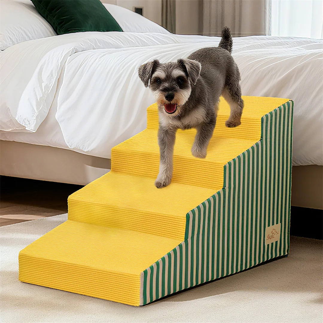 High Density Foam Pet Stairs For Dogs Gentle Slope Support