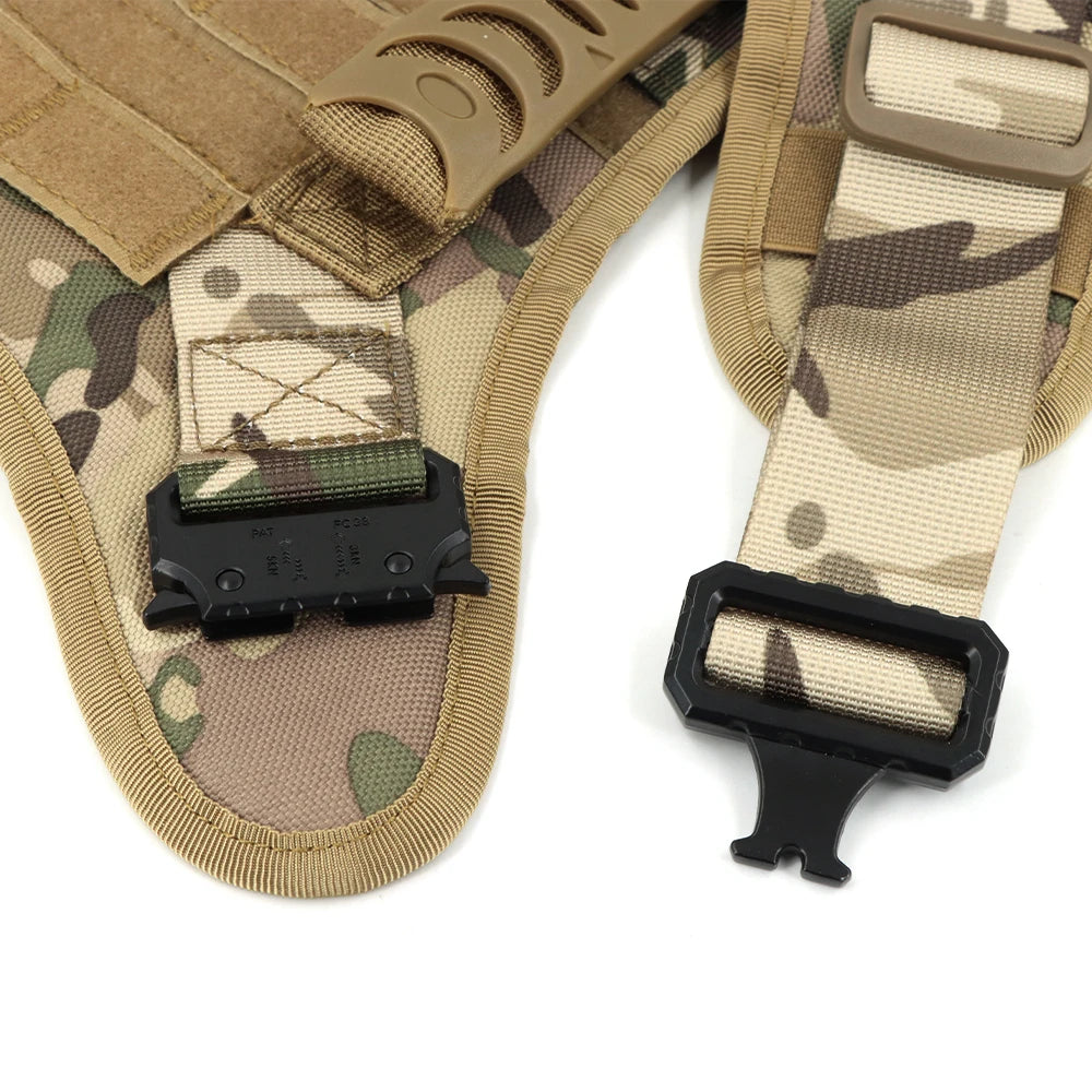 Petravel Tactical Dog Harness Leash Set for Military Pets