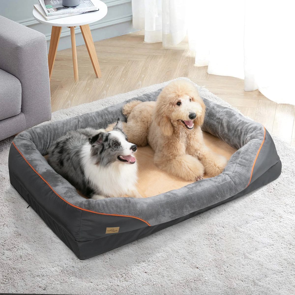 BINGOPAW Soft Comfortable Dog Bed Removable Washable Fleece Cover Waterproof
