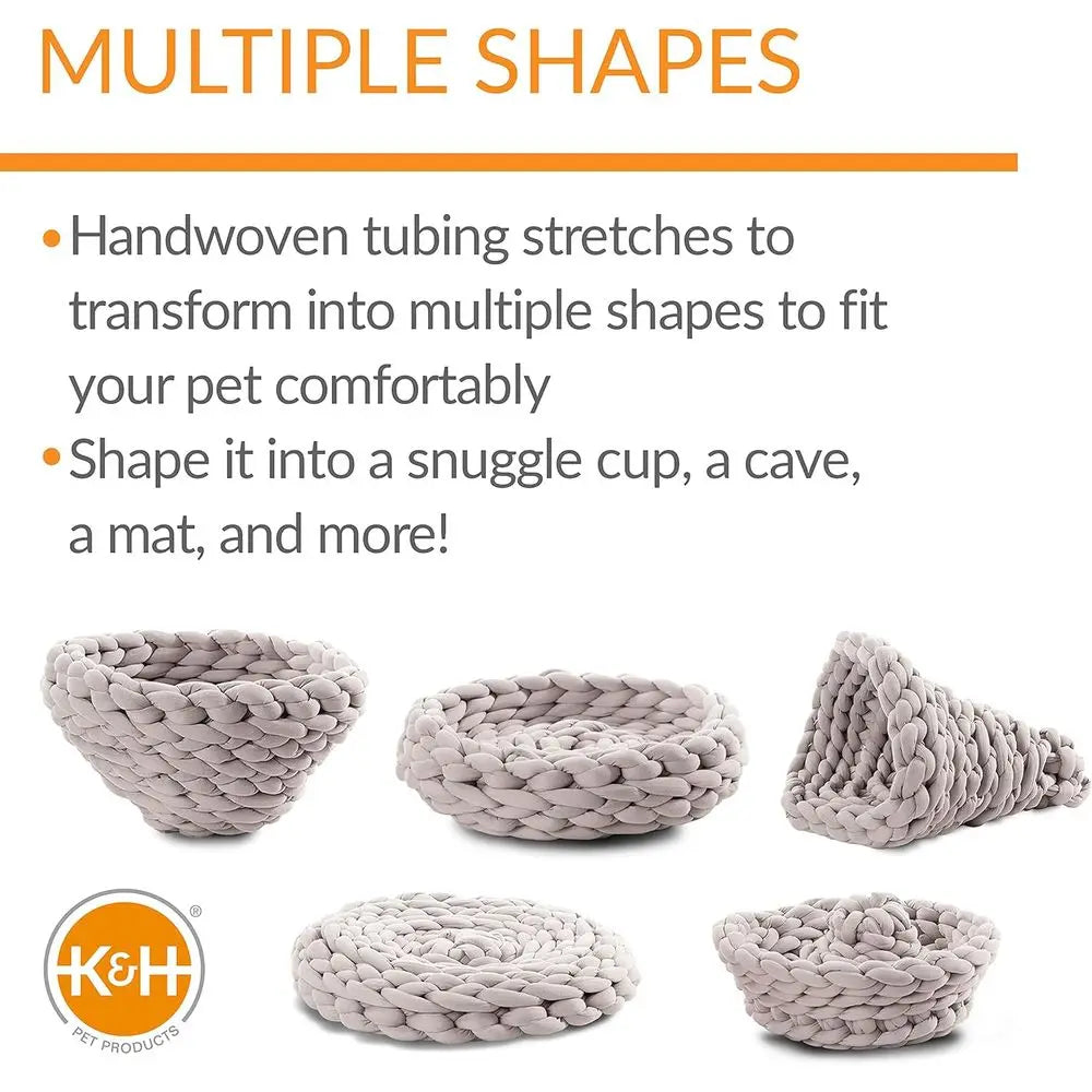Soft Handwoven Knitted Polyester Round Pet Nest Bed Cave Shelter