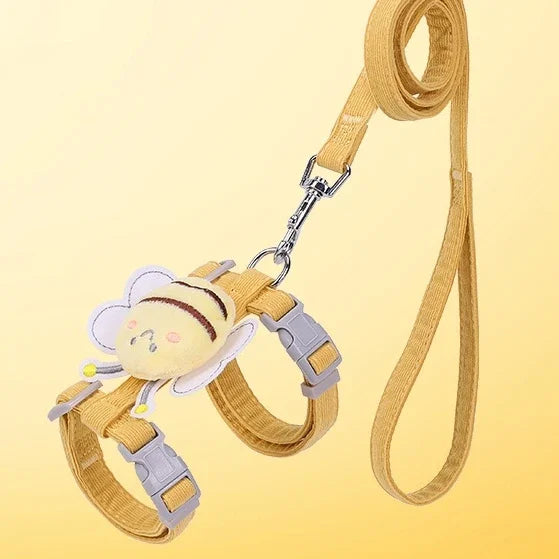 Adjustable Pet Harness Collar Leash Set For Cats And Dogs