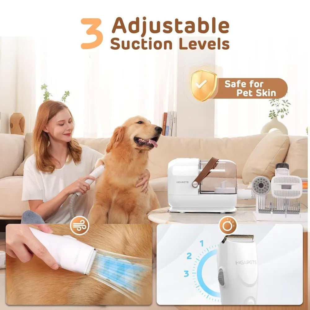 XMSJ Dog Grooming Vacuum Kit With Clippers For Pet Care