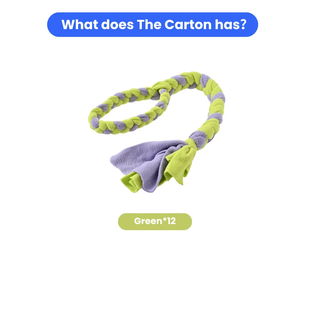 Durable Woven Dog Rope Tug Toy With Secure Loop Handle