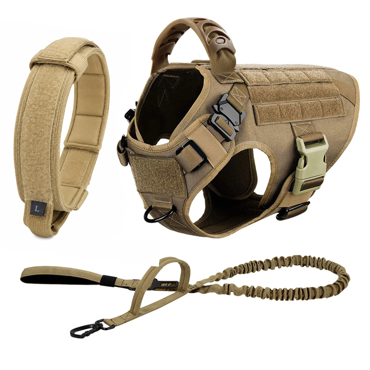 PetraVel Adjustable Padded Nylon Dog Harness And Leash Set