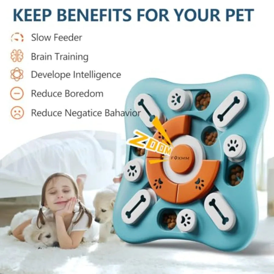 Interactive Dog Puzzle Toy For Treat Dispensing And Mental Training