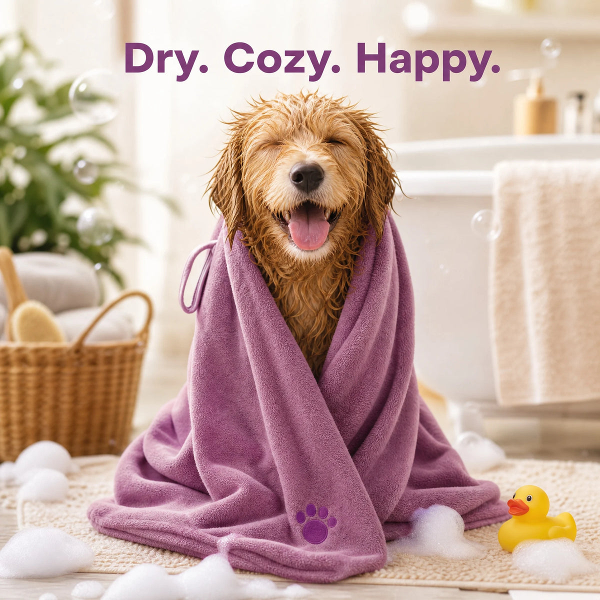 Super Absorbent Microfiber Pet Bath Towel for Dogs