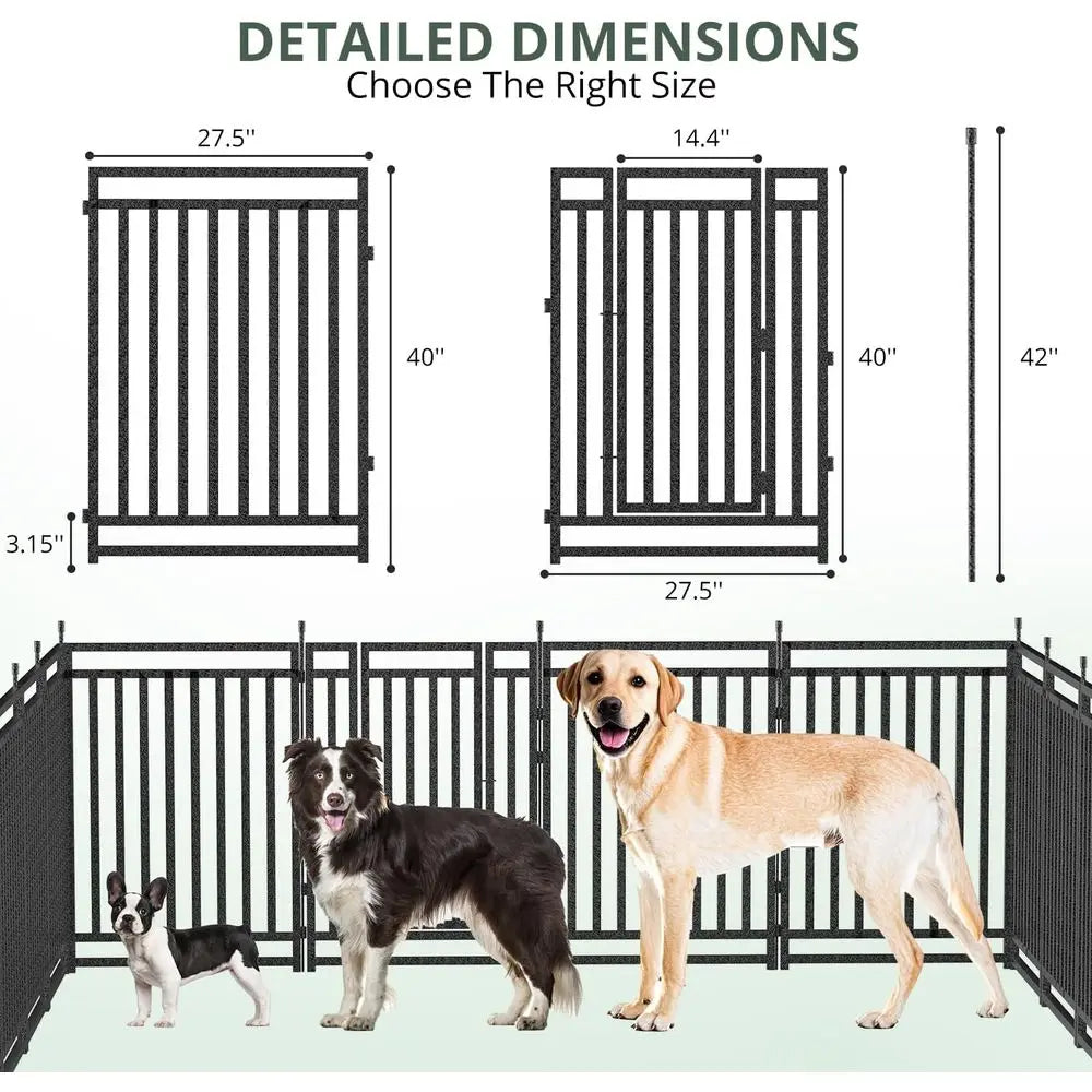 Sturdy 16 Panel Metal Dog Playpen For Indoor Outdoor Use