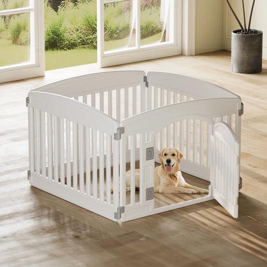 JHK Expandable Dog Playpen Portable Pet Fence For Home