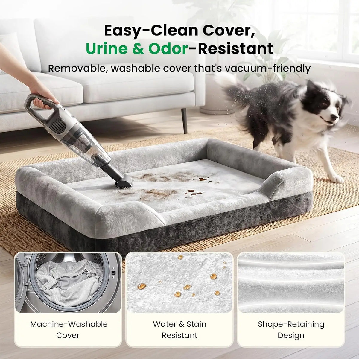 Orthopedic Memory Foam Dog Bed With Cooling Gel Cover