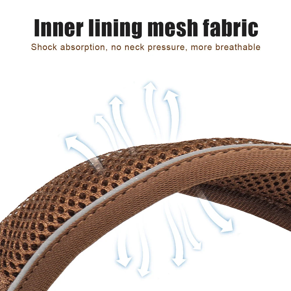 Personalized Reflective Mesh Dog Collar Featuring Padded Comfort