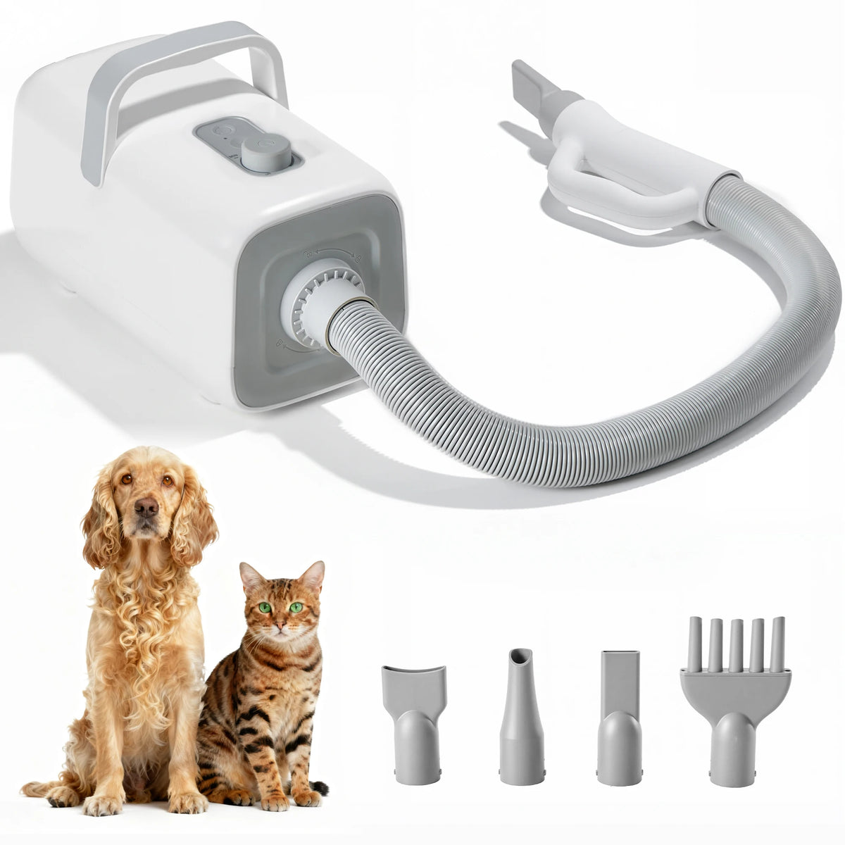 Low Noise Pet Hair Dryer With Adjustable Temperature Settings