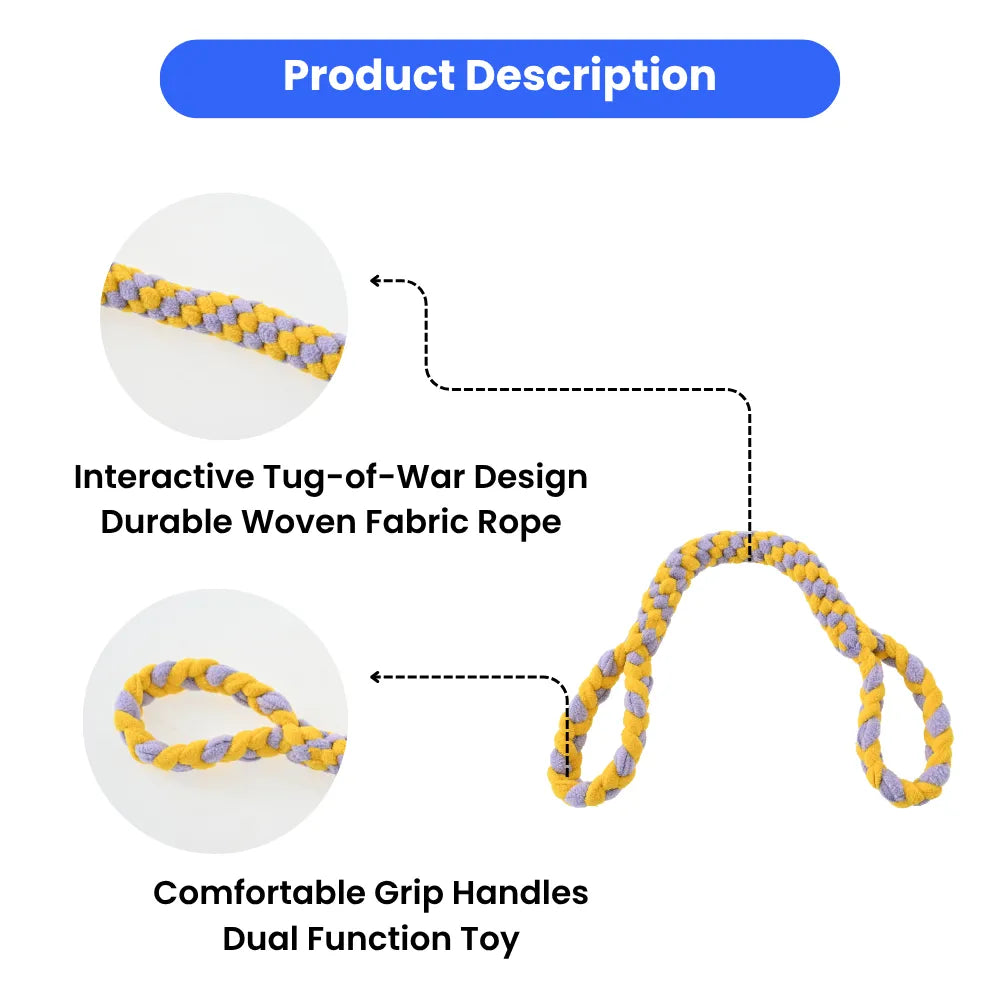 Durable Woven Dog Rope Tug Toy For Interactive Play Sessions