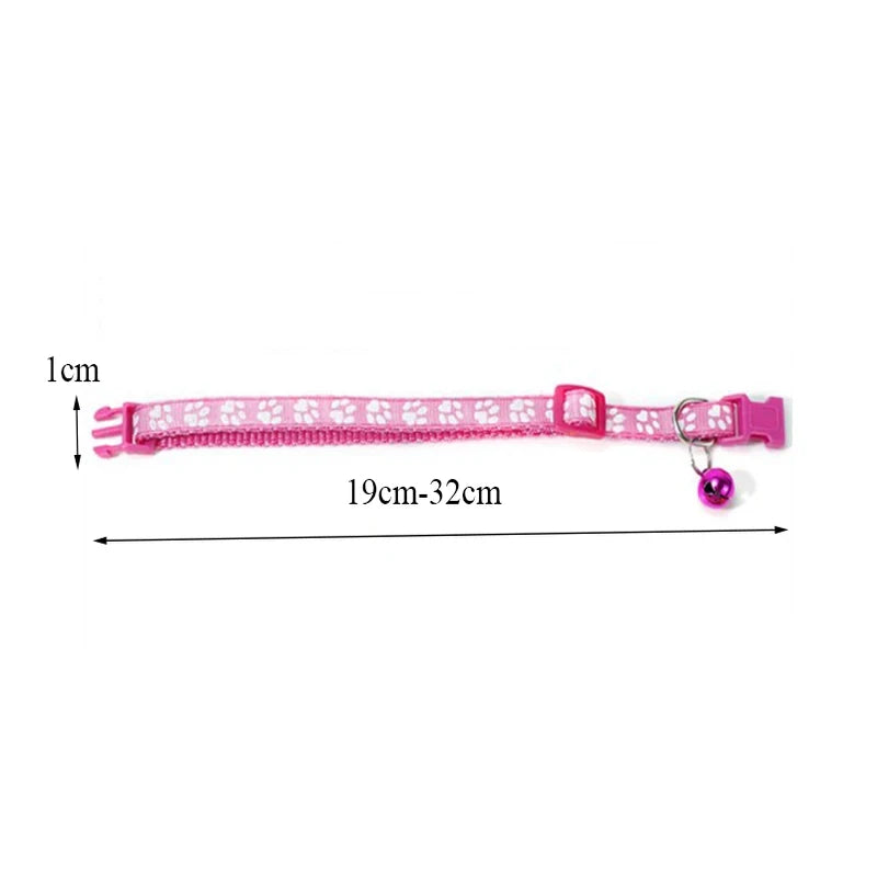 Adjustable Cat Collar With Decorative Bell And Ribbon Accent