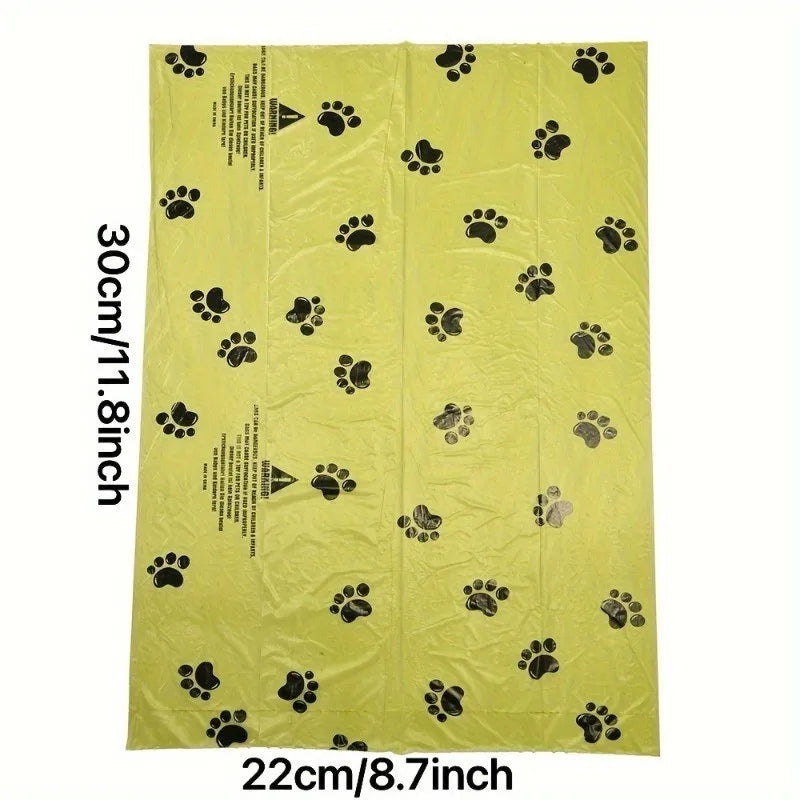 Extra Thick Leakproof Paw Print Pet Waste Bags For Dogs
