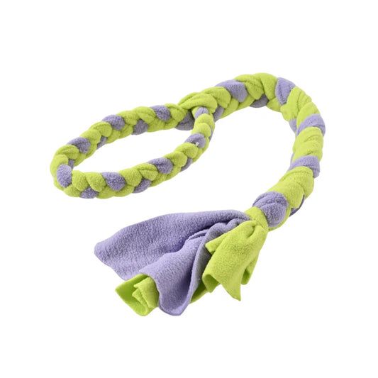 Durable Woven Dog Rope Tug Toy With Secure Loop Handle