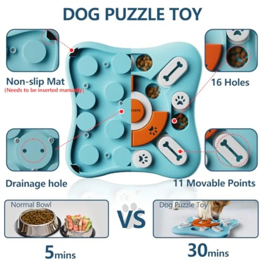Interactive Dog Puzzle Toy For Treat Dispensing And Mental Training