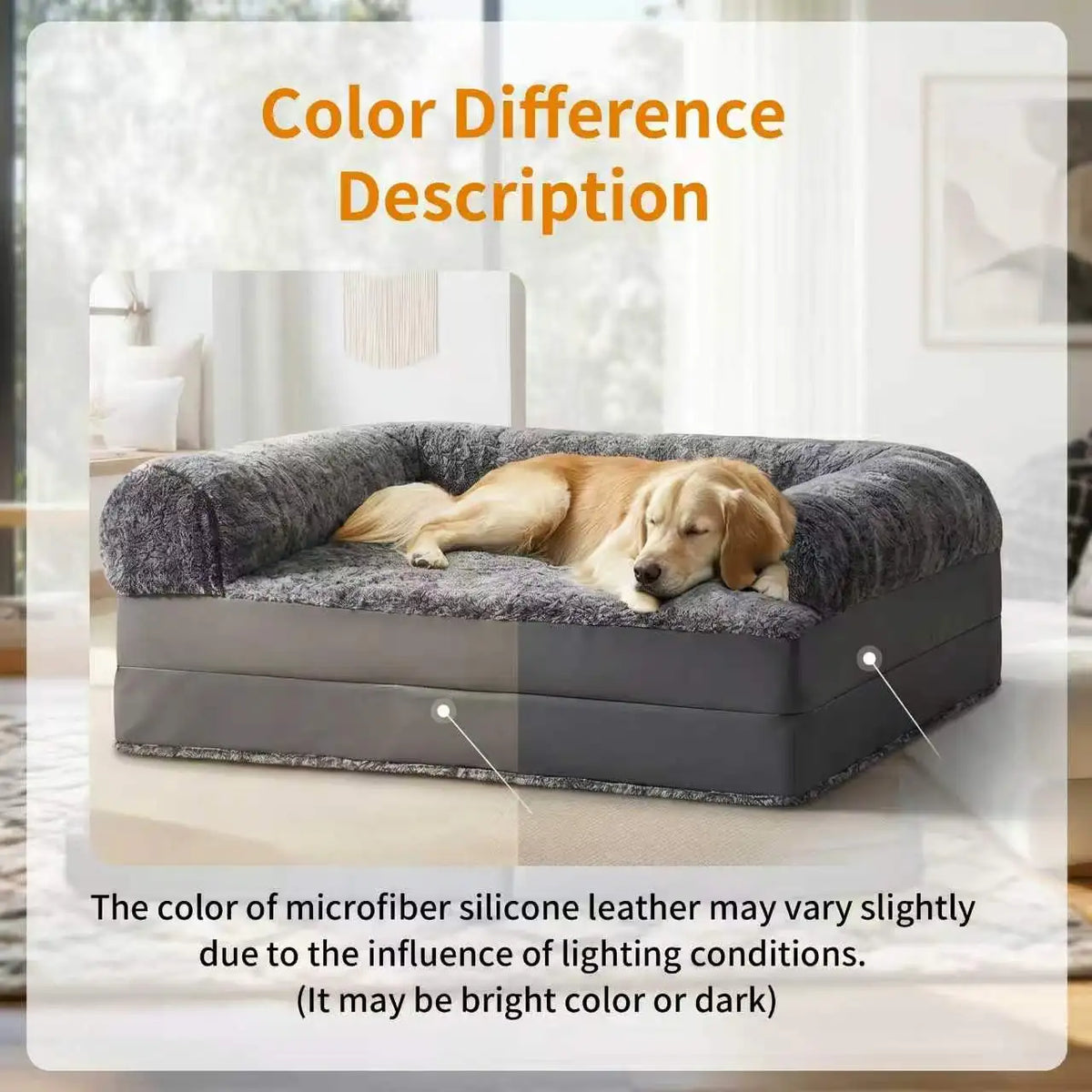 Bingopaw Orthopedic Pet Floor Bed With Washable Cover And Handles