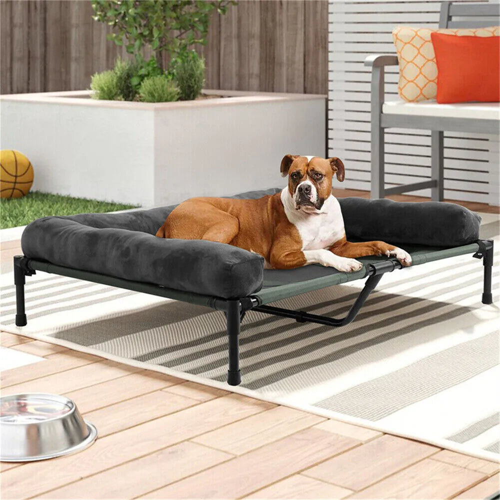 Borwart Elevated Dog Bed With Breathable Mesh Cooling Platform