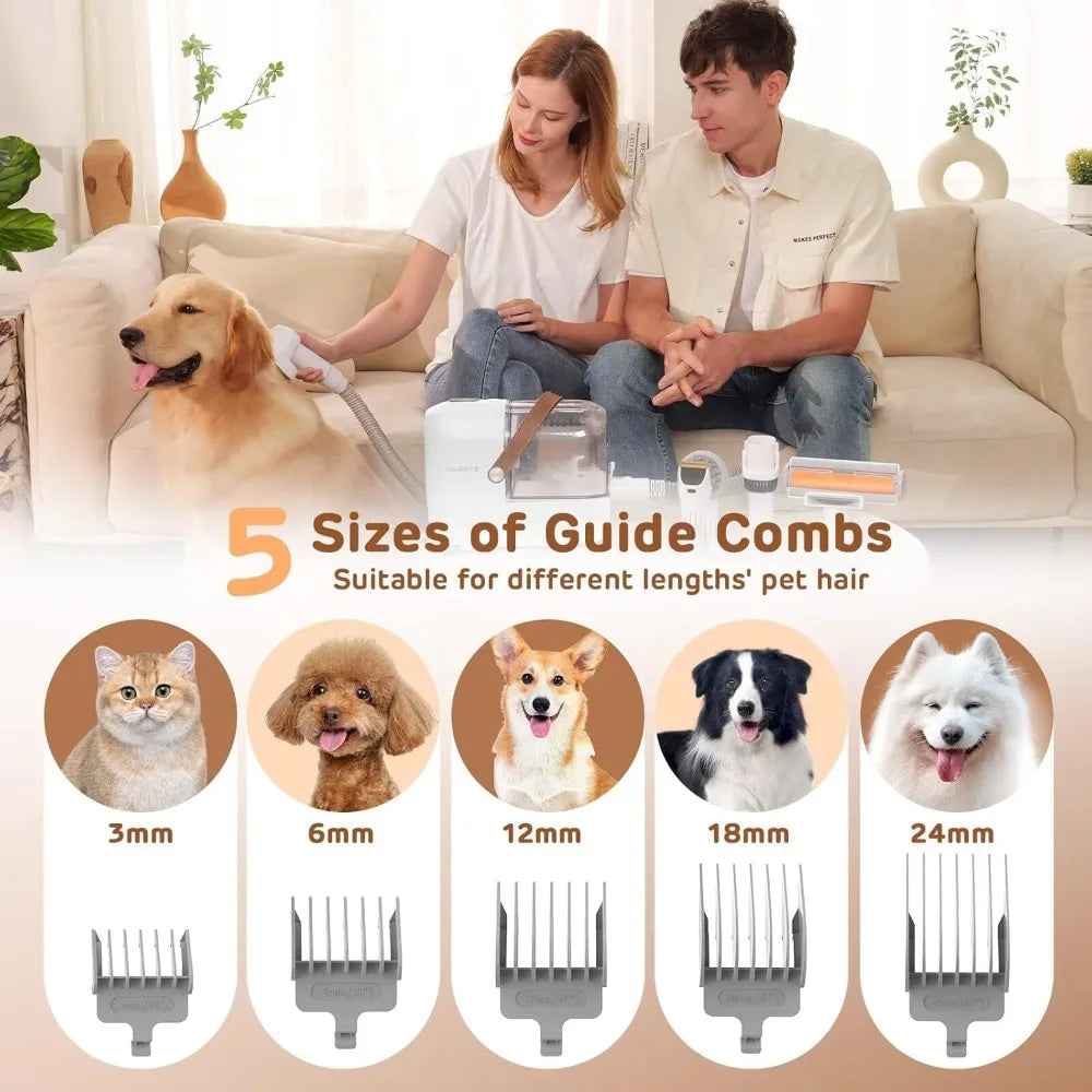 XMSJ Dog Grooming Vacuum Kit With Clippers For Pet Care
