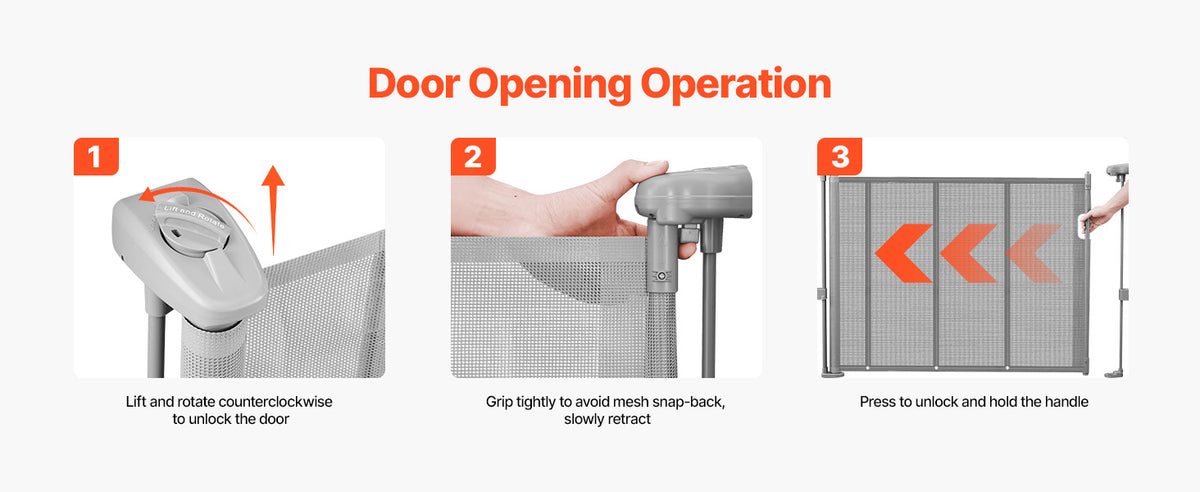 SucceBuy Retractable Baby And Pet Safety Gate For Home Doorways